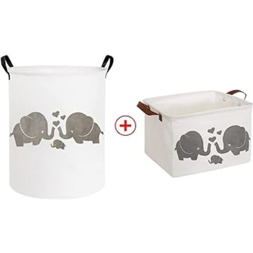 2pack Baby Hamper,Nursery Laundry Basket,Baby Storage Basket,Lion Storage Basket,Toy bin for Boys, Gift Baskets,Room Decor,Home Organizer