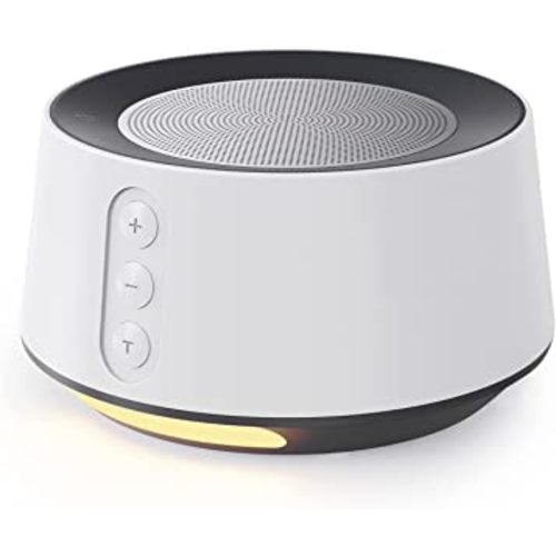 White Noise Machine, 14 Soothing Sounds and Warm Night Light for Sleeping, 5 Timers and Memory Feature Plug in Sound Machine for Baby, Adults,White