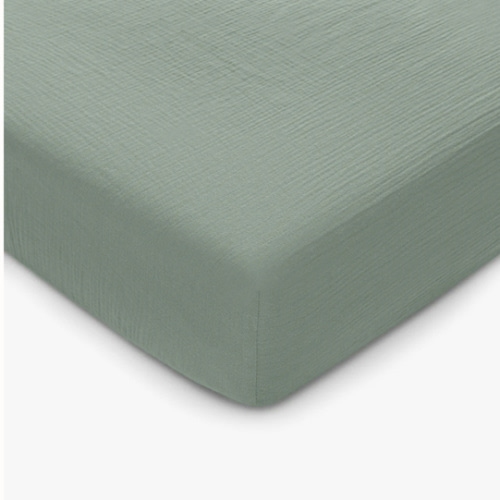 Muslin Fitted Crib Sheet by Comfy Cubs - Fern