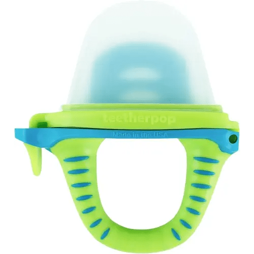 Teetherpop Fillable Silicone Teether for Babies – Breastmilk Popsicle Molds for Teething with Spill-Proof Sippy Slits – Freezable Baby Teethers for Liquids & Purées - Cooling Teething Relief LimonTeal