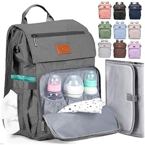 PILLANI Baby Diaper Bag Backpack - Baby Bag for Boys & Girls - Diaper Backpack - Large Travel Diaper Bags with Changing Pad - Baby Registry Search & Baby Shower Gifts - Newborn Essentials Must Haves