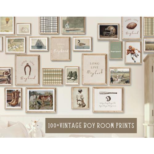 Vintage Nursery Wall Art Boy Room 100+ Nursery Bundle Printable Boy Room Sport Decor Blue Nursery Art Prints DIGITAL DOWNLOAD