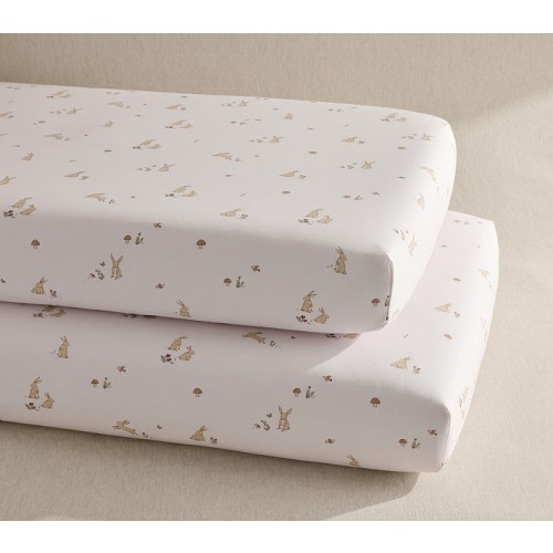 Rylee + Cru Bunny Organic Crib Fitted Sheet