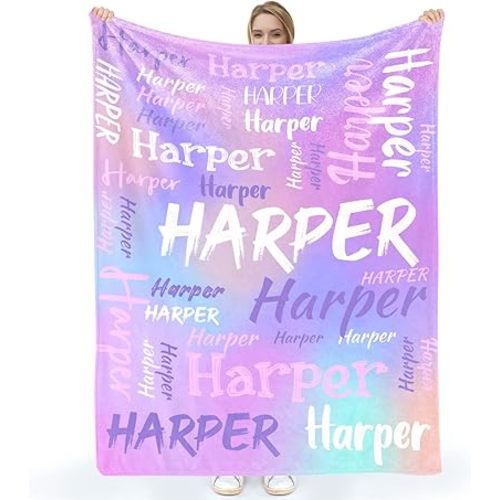 Personalized Blanket for Kids, Custom Name Blanket for Kids, Babies & Adults, Custom Baby Blanket, Unique Baby Gifts for Easter Birthday Christmas Memorial Day