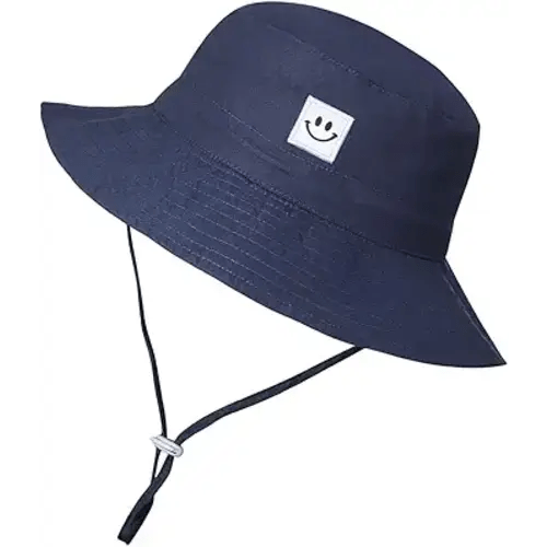 MaxNova Baby Sun Hat Smile Face UPF 50+ Toddler Bucket Hat for Boys Girls 0-7 Years