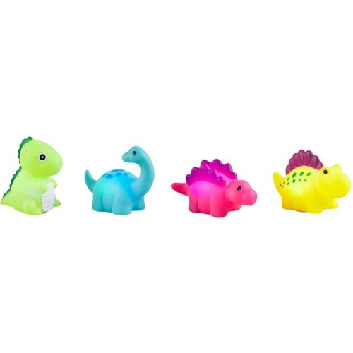 Mud Pie Set of 4 Dino Light Up Bath Toys, Multi