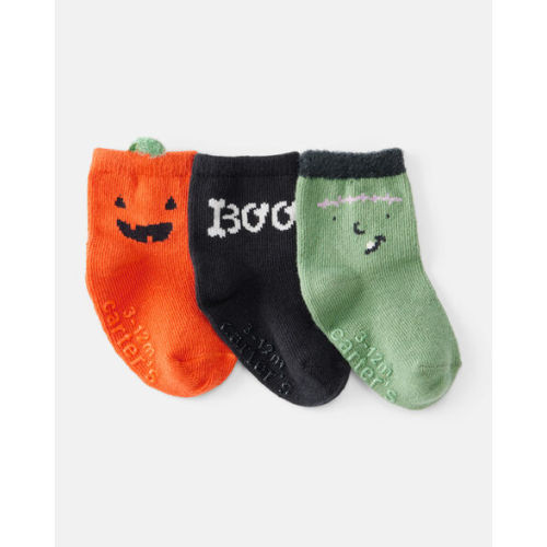Baby 3-Pack Boo Pumpkin Monster Halloween Socks - Carter's | Carter's