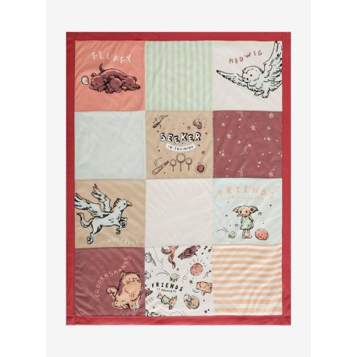 Harry Potter Magical Creatures Chibi Quilted Baby Blanket
