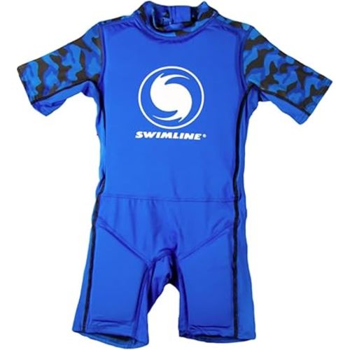SWIMLINE Buoyant Zip-Up Swim Trainer Vest – Floating Life Jacket Suit - Blue Medium