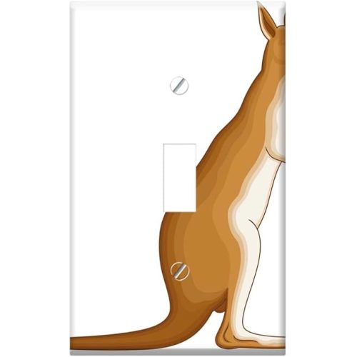 Switch Plate Single Toggle - Animal Australia Australian Kangaroo Marsupial Zoo