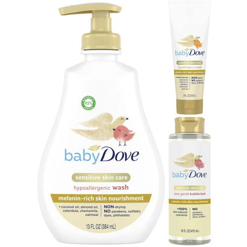 Baby Dove Melanin Skin Bath Bundle, 3 Count