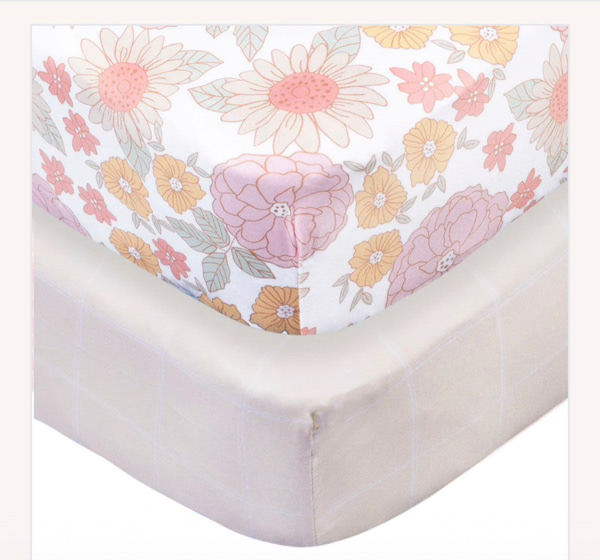 2-Pack Girls Retro Floral Crib Sheets – Gerber Childrenswear