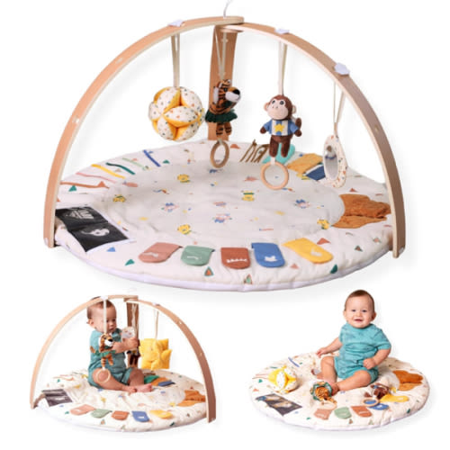 MOVA Baby Play Gym Baby Play Mat for Babies 0-6 0-12 Months Baby Tummy Time Play Mat Infant Play Mat for Babies Baby Activity Mat Gym for Floor Baby Playmat for Babies Newborn Play Mat Gift Boys Girls