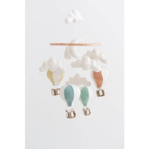 Hot Air Balloon Mobile / Gender Neutral Crib mobile / Adventure Baby Mobiles / Hot Air Balloon Nursery / Unisex Baby Gifts / Neutral Nursery