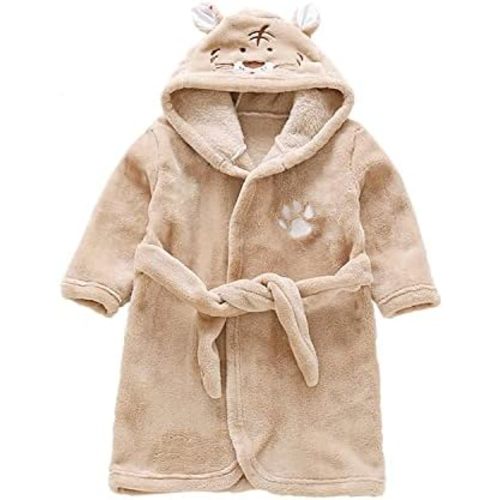 JUNG KOOK Toddler Baby boys Girls Cartoon Bathrobe Flannel Robe Winter Night-robe