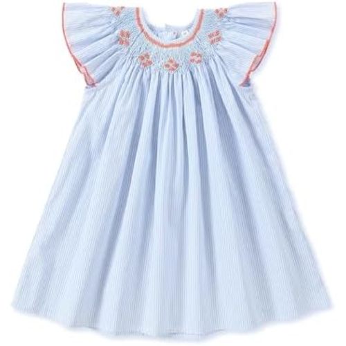 Baby Girl Smocked DressToddlers Cotton Casual Outfit Sleeveless Dresses,Sundress Princess Dress for Summer