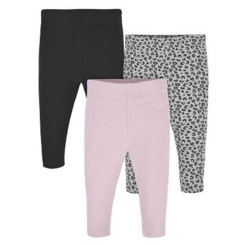 Gerber Baby Girls' Premium Leggings - Cheetah - 12 Months - 3-pack