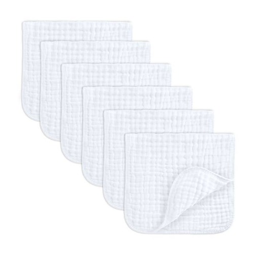 Muslin Burp Cloths (6 Pack)