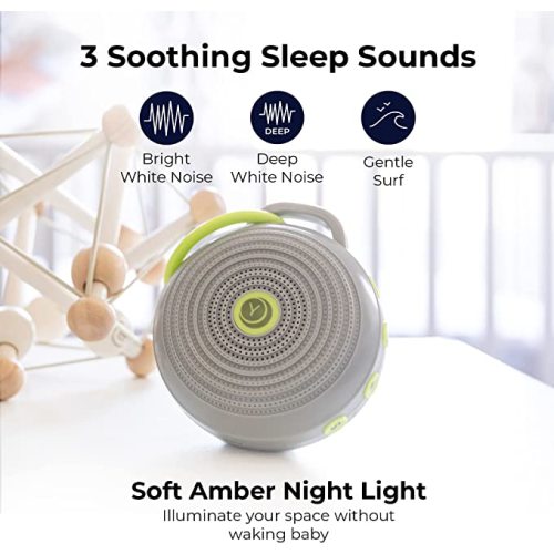 Yogasleep Hushh Portable White Noise Sound Machine For Baby, 3 Soothing Natural Sounds With Volume Control, Compact Size, Noise Canceling For Sleep Aid