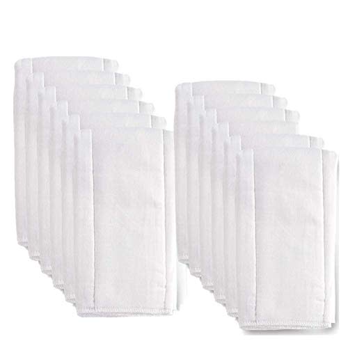 6 Ply Cloth Diapers Burp Cloth, Fasoar Thick Washable Absorbent Cotton Diaper for Babies and Toddlers Multi-Use 6/10/12 Count