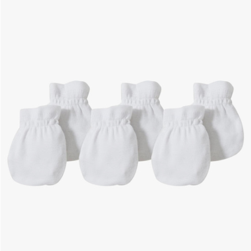 Burt's Bees Baby Baby Girls' Mittens, No-Scratch Mitts, 100% Organic Cotton, Set of 3