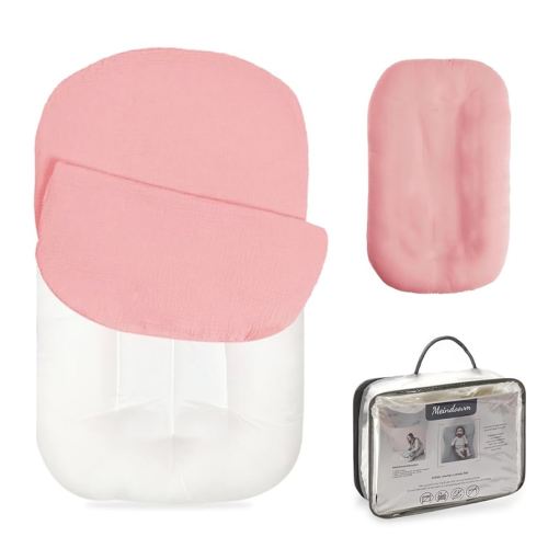 Baby Lounger - Snuggle Cozy Me Infant Lounger for Newborns | Breathable & Soft, Portable Awake-Time Pad, Essential Baby Gift (Lounger Cover Included)