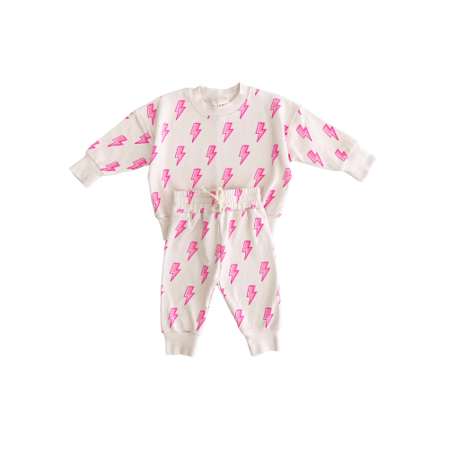 LPK Jogger Set - Pink Bolts