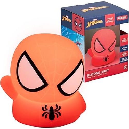 Paladone Spiderman Squishy Lamp - Officially Licensed Disney Free Standing Desk Light, Gaming Room Decor and Merchandise for Boys and Girls, Nightlight Gift Accessory for Playroom and Bedroom