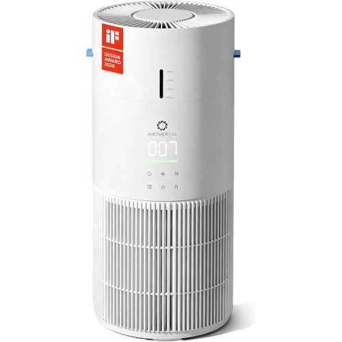 Airthereal 2-in-1 Air Purifier & Humidifier Combo for Large Room up to 1200 ft², 3-Stage Filters, Air Quality Monitor and Quiet Sleep Mode, Evaporative Humidifier with Hygrometer, iF Design Award 2026