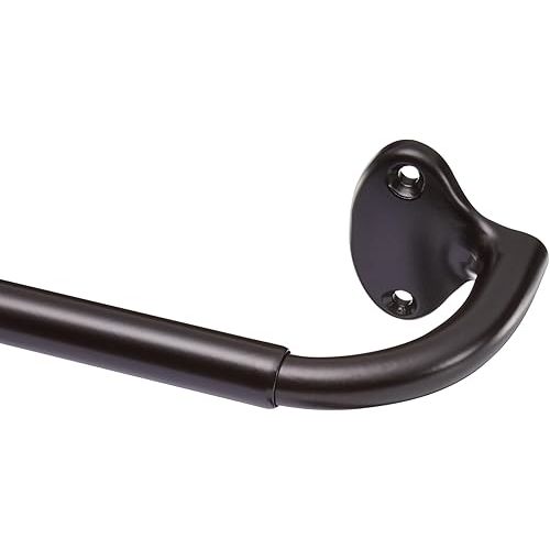 Amazon Basics Room Darkening Blackout Curtain Rod - 48" to 88", Dark Bronze (Espresso)
