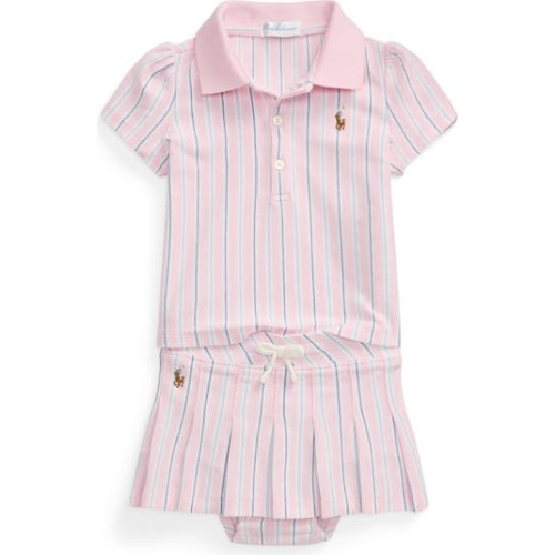 Stripe Oxford Polo & Skort Set, 18M