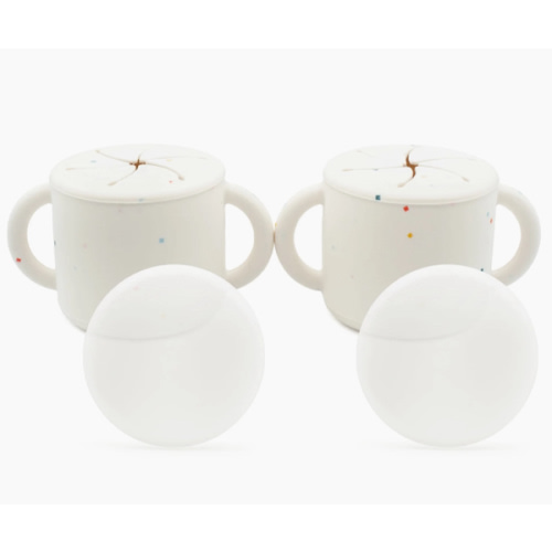 Silicone Snack Cups – Set of 2 with Lids