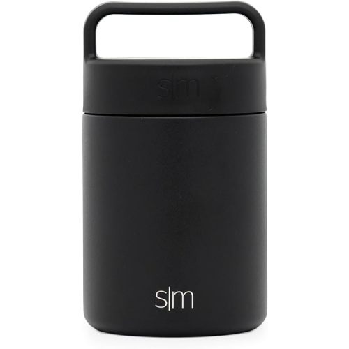 Simple Modern Food Jar Thermos for Hot Food | Reusable Stainless Steel Vacuum Insulated Leak Proof Lunch Storage for Smoothie Bowl, Soup, Oatmeal | Provision Collection | 12oz | Midnight Black