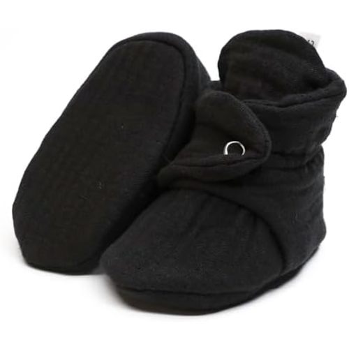 Ella Bonna Baby Booties Organic Cotton Muslin Newborn Baby Slippers Baby Boy Booties, Infant Girl Booties, 6-12 months, 0-6 Months, 12-18 Months, 0-3 Months, 18-24 Months, Toddler Shoes