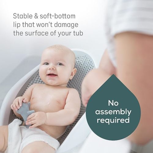Angelcare Baby Bath Support (Grey) | Ideal for Babies Less Than 6 Months Old - 1 Count (Pack of 1)