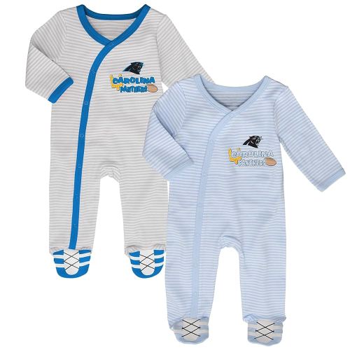 Outerstuff NFL Teams Newborn Unisex Baby Soft Cotton Footie Pajamas Set, 2-Pack (0m-9m)
