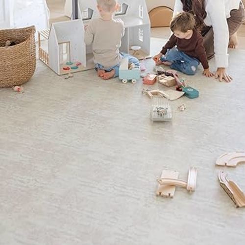 Baby Play Mat for Floor - Sandstone (4x6ft) - Premium EVA Foam Play Mat for Babies & Toddlers (Ages 0-5+) Non-Toxic Playmat for Tummy Time, Crawling & Playroom - Stylish & Comfortable