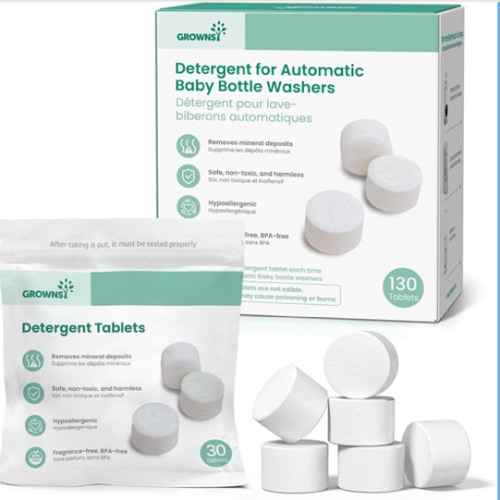 GROWNSY Washing Detergent Tablets 200PCS for Momcozy, Baby Brezza Bottle Washer, Bottle Washer Tablets Compatible with All Brands Baby Bottle Washers