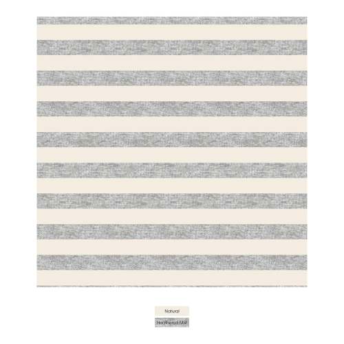 Print Convertible Sleeper with Zipper in Heathered Mist Sweet Stripe