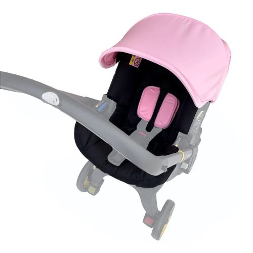 Changing Washing Kit,Canopy Sunshade Cover,Compatible with Car Seat Doona Strollers (Pink Black)