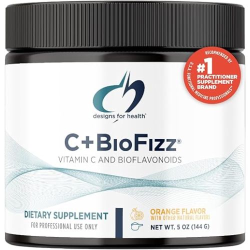 Designs for Health C+BioFizz Fizzy Vitamin C Drink Powder High Potency Powder with Bioflavonoids - Immune + Antioxidant Support - Vegan (36 Servings / 144g)