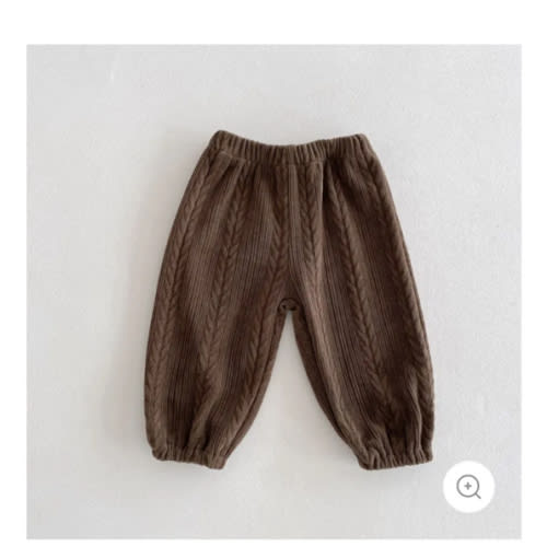 Baby Solid Color Knitted Jogger Pants