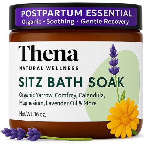 Best Organic Sitz Bath Soak for Postpartum Recovery Care New Mom Essentials & Natural Hemorrhoid Treatment, 100% Natural & Gentle with Pure Epsom & Dead Sea Salts Witch Hazel Lavender Essential Oil