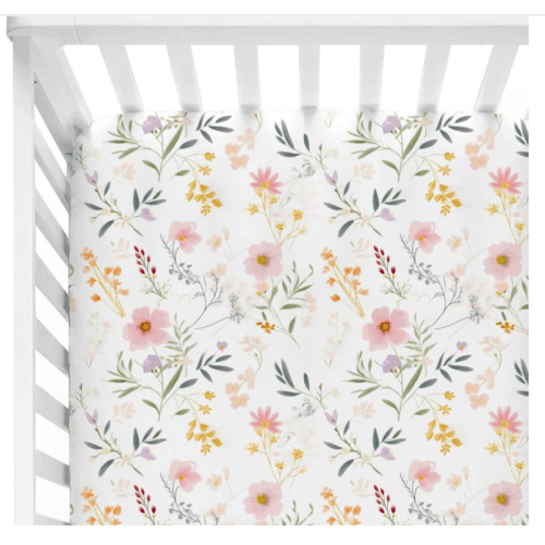 Winnie's Wildflowers Crib Sheet