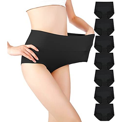 Cotton Panties High Waisted C Section Recovery Postpartum Soft Full Coverage Underwear for Women(7 Pack)