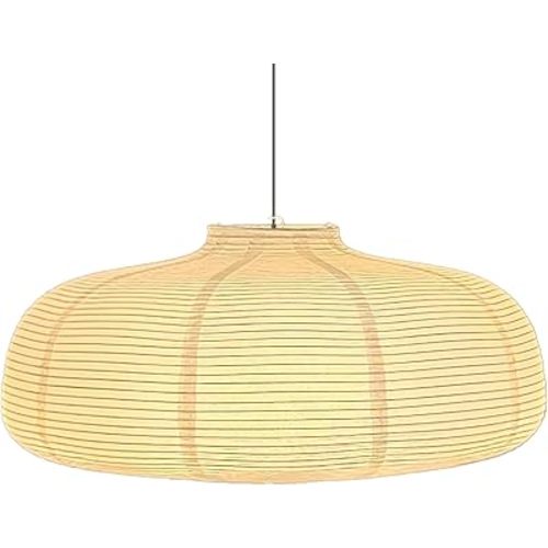 (22.05Inch) Large Paper Lantern, White Pumpkin Paper Lamp Shade, Handmade Folding Hanging Paper Lamp Shade, Suitable for Indoor Ceiling Light Decor (22.05)