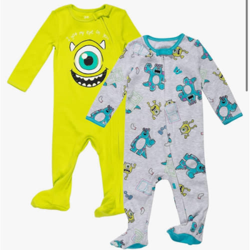 Disney Winnie the Pooh Lion King Monsters Inc. Pixar Toy Story Baby 2 Pack Sleep N' Play Coveralls Newborn to Toddler
