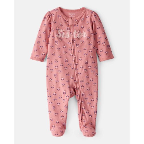 Baby Little Sister 2-Way Zip Cotton Sleep & Play Pajamas - Carter's | Carter's