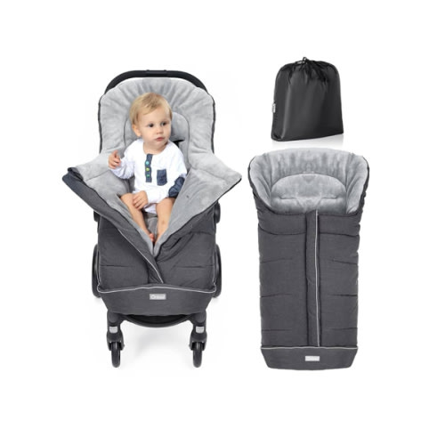 Orzbow Warm Bunting Bag Universal,Stroller Sleeping Bag Cold Weather,Waterproof Toddler Footmuff (Dark Grey, Large)