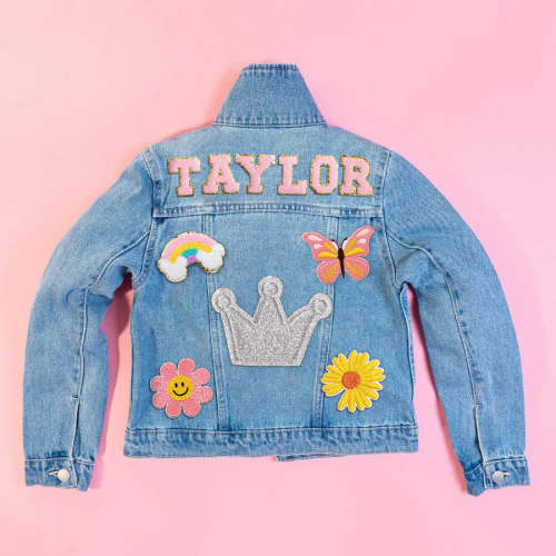 Personalized Kids Patch Denim Jacket – Woodemon